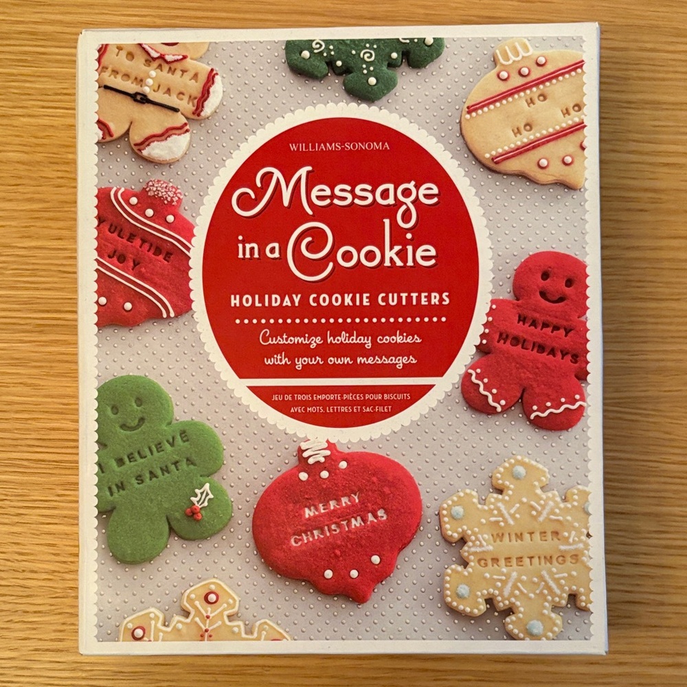 Williams-Sonoma Message in a Cookie Holiday Christmas Cookie Cutters